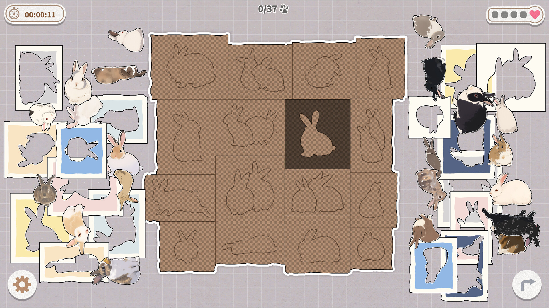 挤在一起的兔兔/Bunnies Huddled Together-5