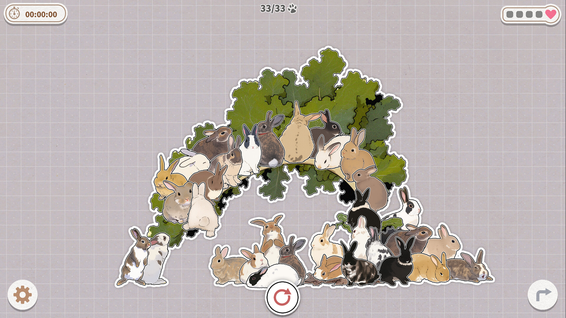 挤在一起的兔兔/Bunnies Huddled Together-3